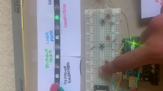 LED Strip and buttons in action